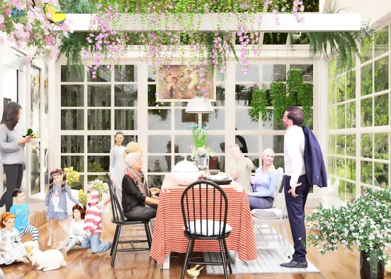 # A Lush Easter Family Gathering Renderização de Design