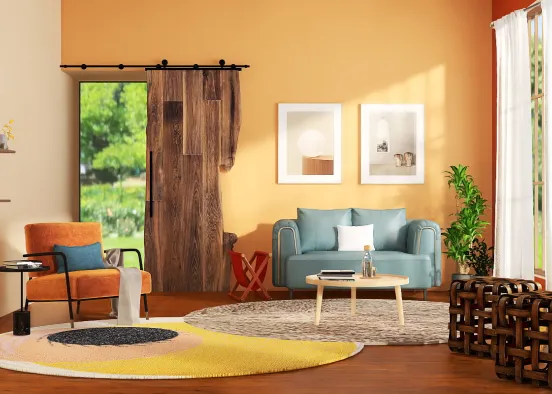 Cute living room Design Rendering