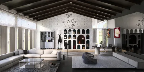 rustiek moderne woonkamer