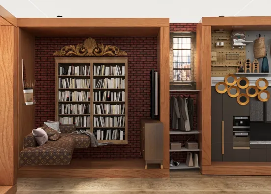 # boxing a living space Визуализация дизайна
