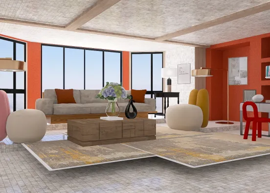 # White with color  Renderização de Design