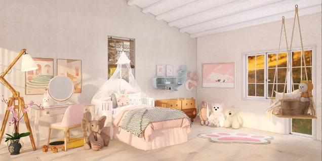 Cute and Pink! 💕🧁 children's room.