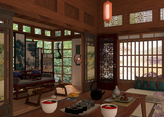 sushi and noodle house Design Rendering
