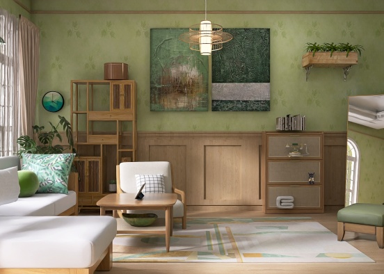 Living space 💯 Design Rendering