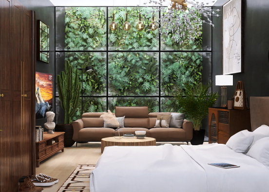 Natural relaxing room Design Rendering