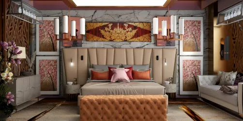 Art lovers bedroom