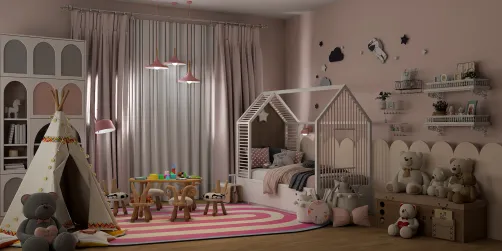 Pinky room for baby girl