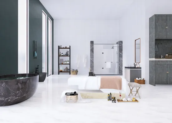 luxurious master bathroom  Design Rendering