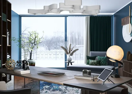 # Office desk Renderização de Design