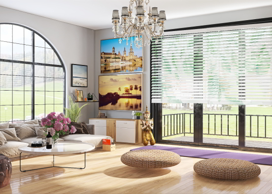 relaxing livingroom Design Rendering