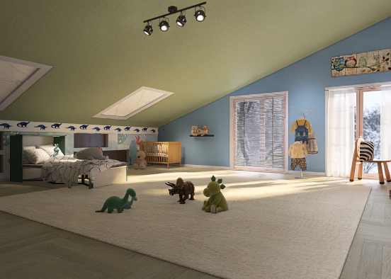 Dinosaur kids room! 🦖🦕 Design Rendering