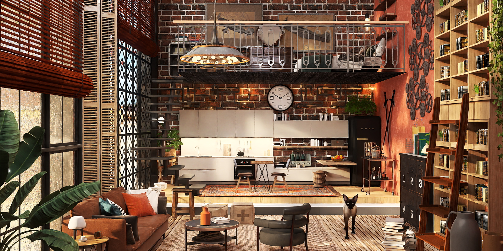 Miss Kitty&#39;s Industrial Loft