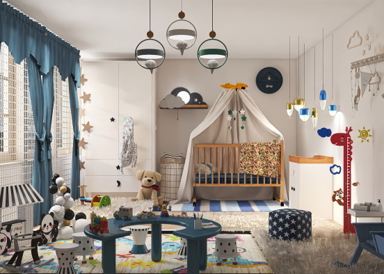 Baby Room 💙 Design Rendering