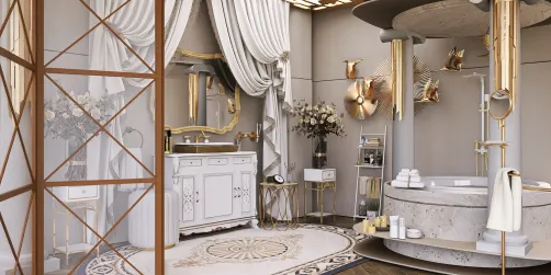 Elegant and rich Baroque style bathroom⚜🔱⚜