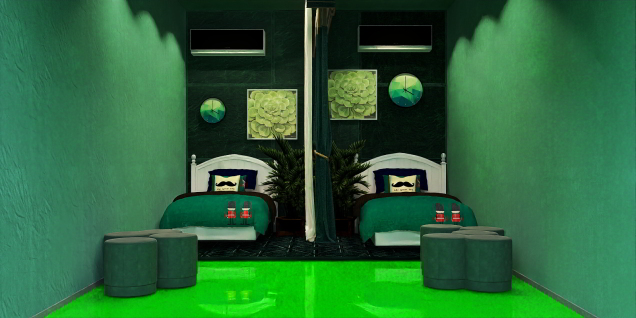 Chambre pour 2 verte