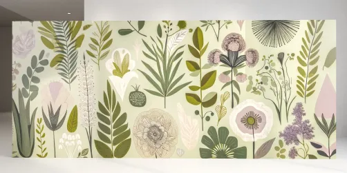 green purple mural