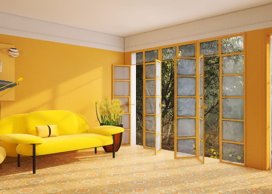 Yellow room  Design Rendering