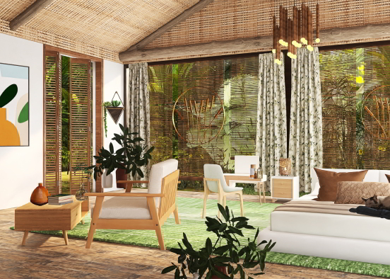 Eclectic Tropical Resort Design Rendering
