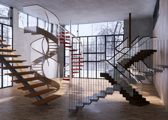 Different staircases  Design Rendering