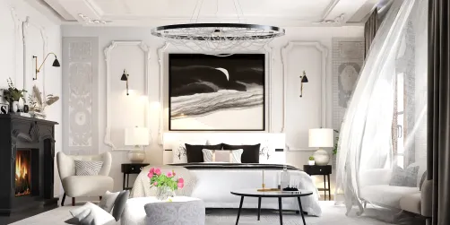 Luxurious black and white room 🖤🤍