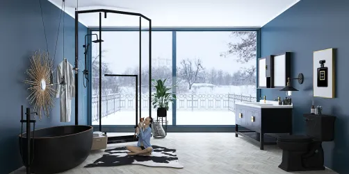 black bathroom