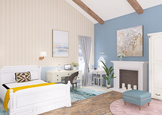 Bedroom for girl in classic style 💖 Design Rendering