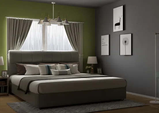 A bedroom  Design Rendering