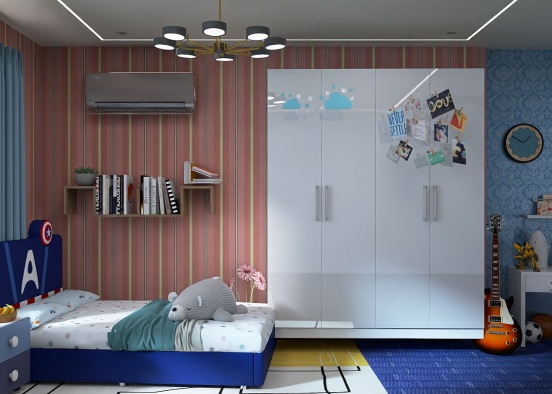 Empty Kids Room
Blue Theme For Boy Room 💙 Design Rendering