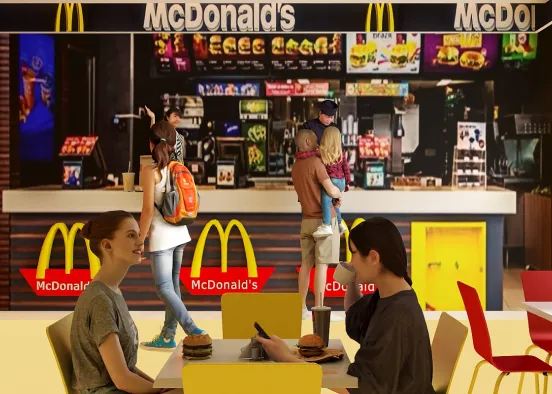 Busy Day At McDonald's  Design Rendering