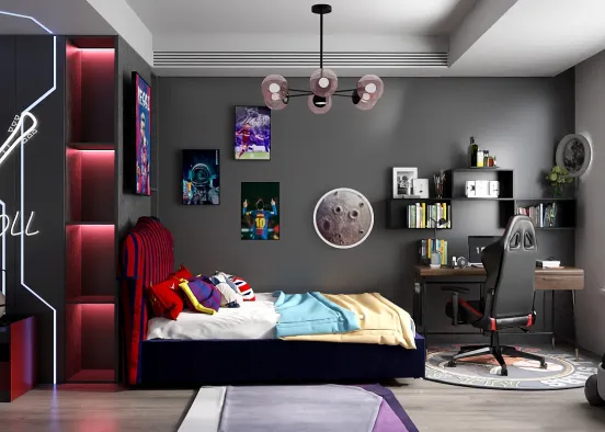 teenager's room Design Rendering