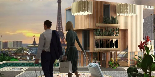 Home behind the Eiffel Tower