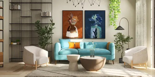 Bright guest room