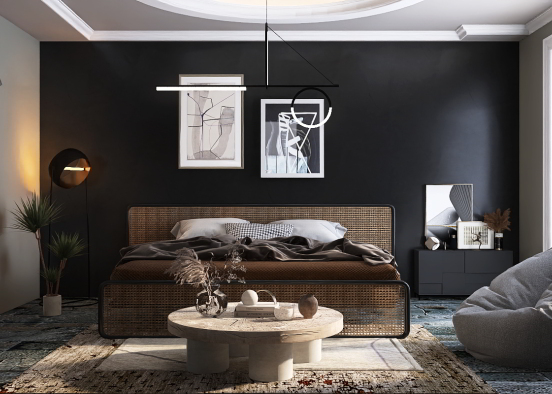 Modern Bedroom..🖤✨️ Design Rendering