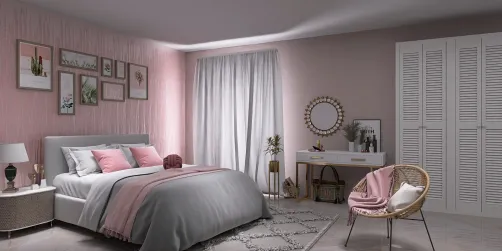 Cozy bedroom in delicate colors. 🩷