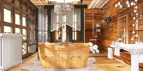 Very rustic cabin bathroom