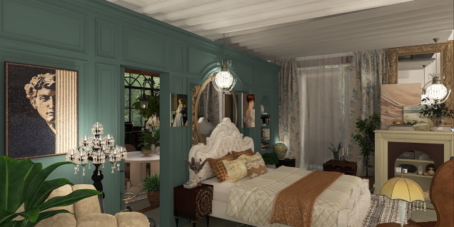 A cozy, quaint bedroom 