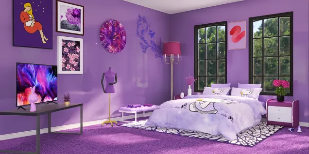 Purple bedroom for competition!