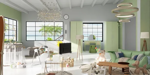 parents and baby bedroom 