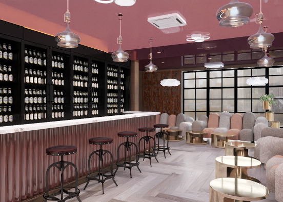 Cafe - Bar Design Rendering