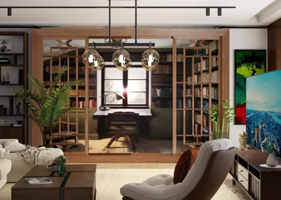 # Family Room Renderização de Design