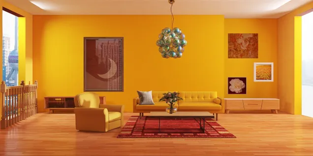 Yellow living room 