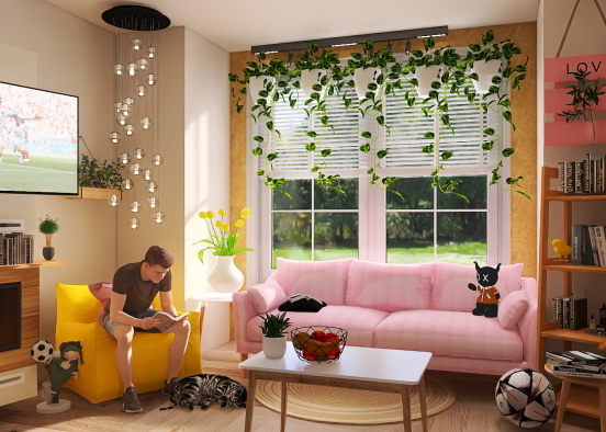 living room 🌷⚽ Design Rendering