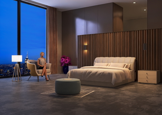 New York Hotel bedroom vacation  Design Rendering