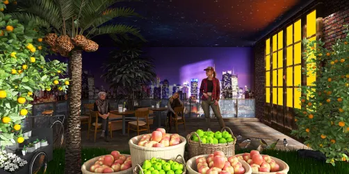 Community garden for high-rise residents