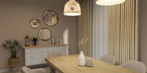 Warm Natural Wood Dining Room