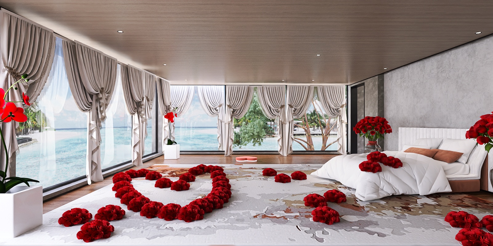 تفاصيل التصميم الرومانسي