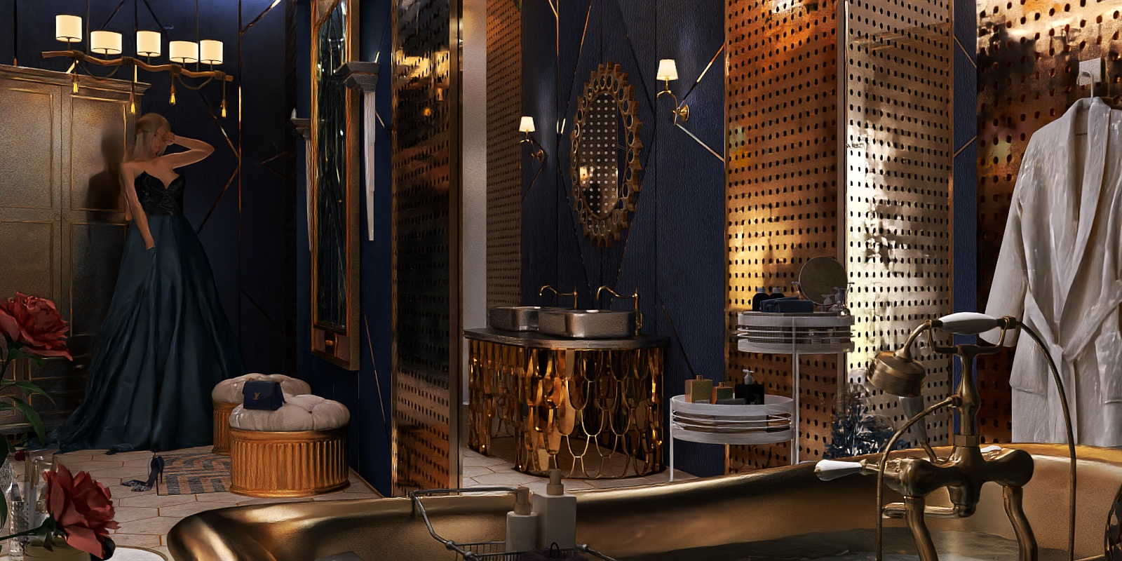 R-house colours: blue and bronze💙🧡