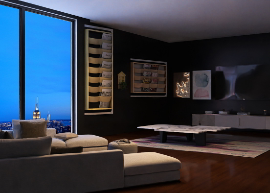 Chill living room decor Design Rendering