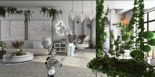 white living room