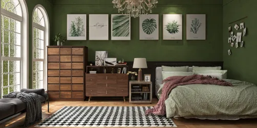 Modern vintage bedroom 